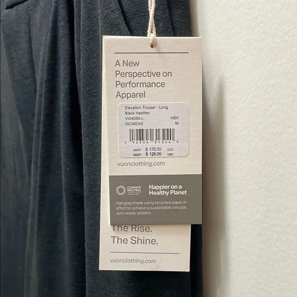 Vuori Elevation Trouser Long NWT - Picture 2 of 7